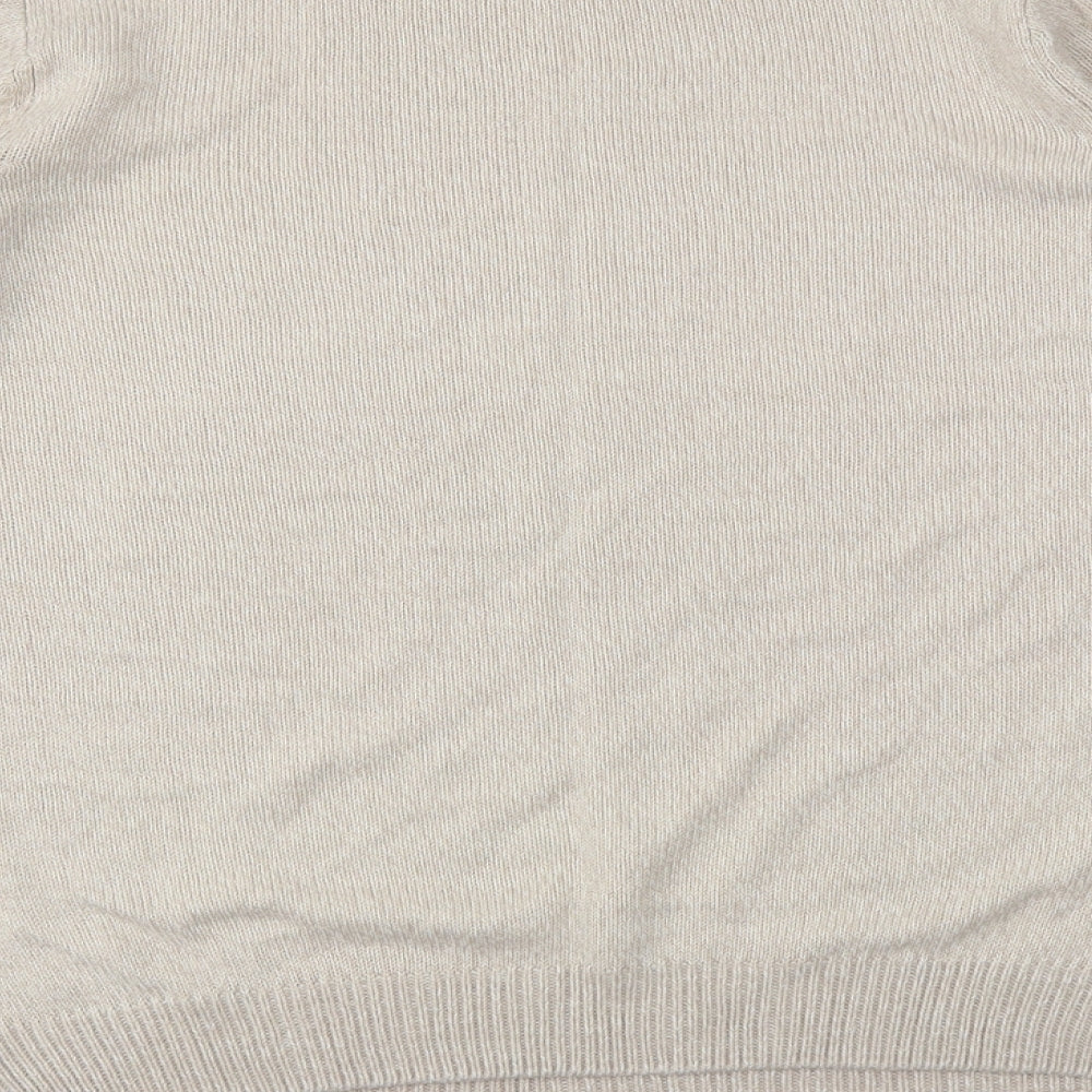 Womens UK Size S ISLE Beige Pullover Jumper