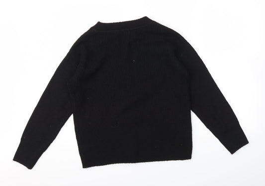 Nutmeg Womens Black   Pullover Jumper Size 8