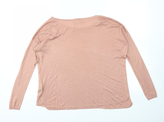 Womens UK Size S H&M Pink Basic T-Shirt