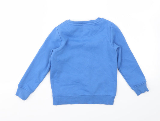 PEP&CO Boys Blue Animal Print Pullover Sweatshirt Size 5-6 Years