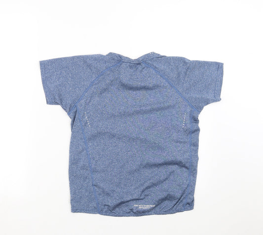 Skechers Boys Blue Basic T-Shirt Size 10-11 Years - active wear