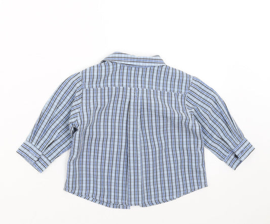 Ladybird Baby Blue Check Basic Button-Up Size 6-9 Months
