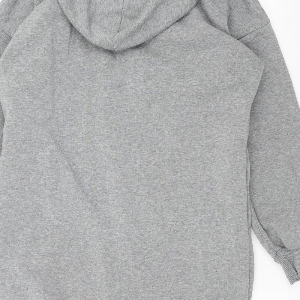 Fashion Womens Grey Pullover Hoodie Size M - vogue