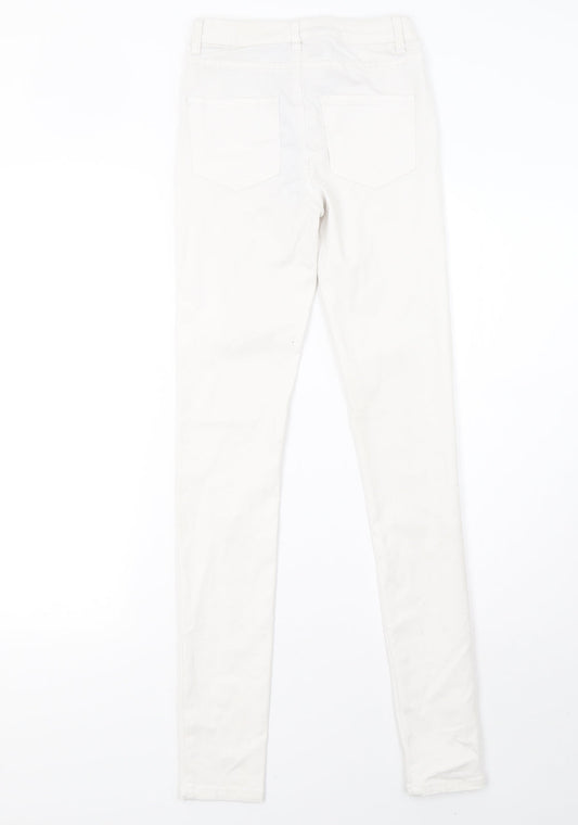 Womens UK Size 6 Pieces Regular Fit Skinny White Jeans
