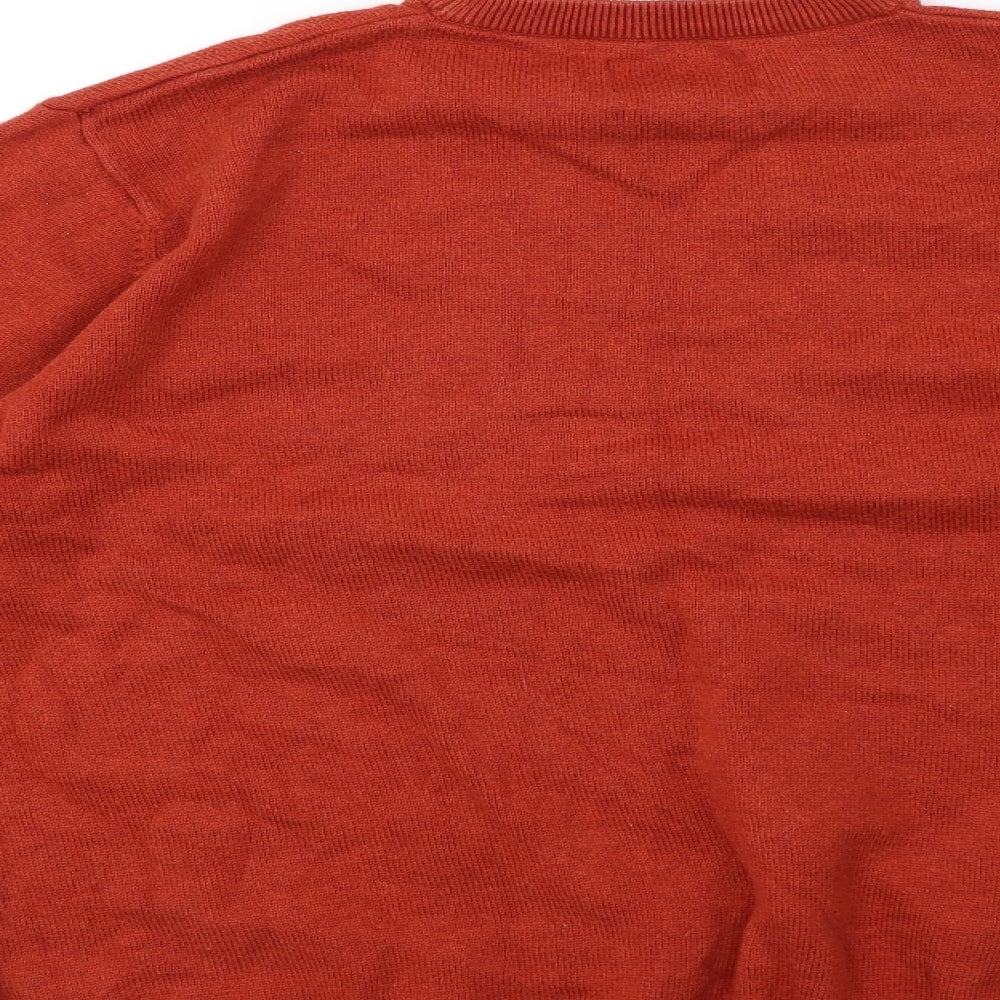 Mens UK Size L Marks and Spencer Orange Pullover Sweatshirt