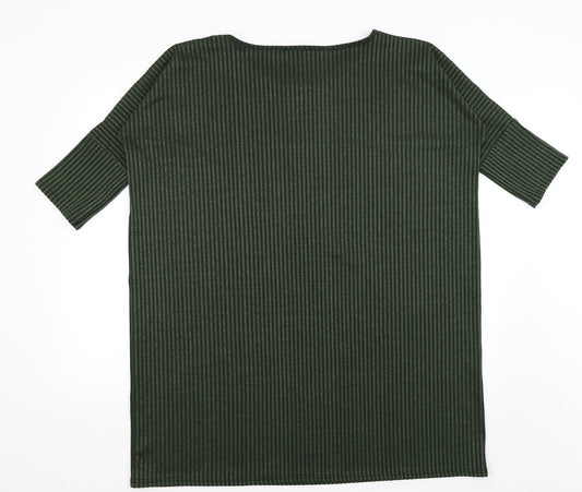 Daisy Street Womens Green Basic T-Shirt Size M