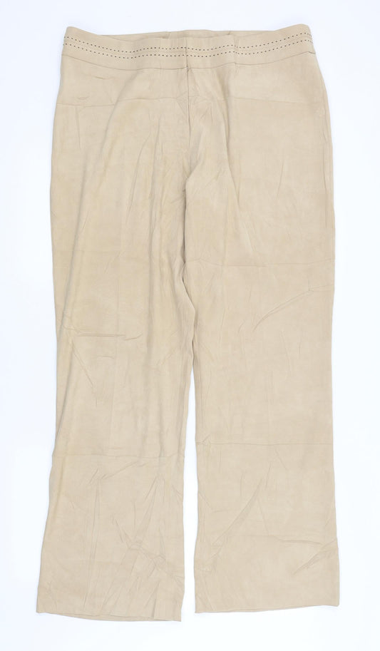 Editions Womens Beige Trousers Size 18 L31 in