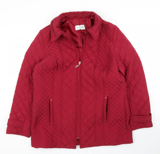 M&S Womens Purple Quilted Coat Size 14