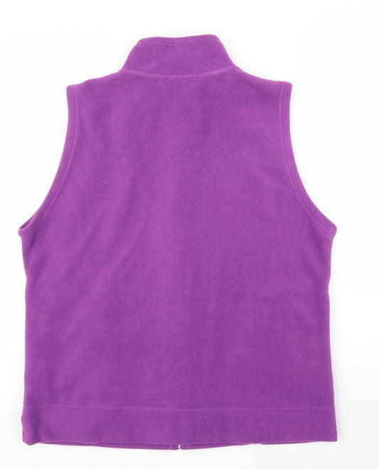 EWM Womens Purple Fleece Full Zip Jumper Size M