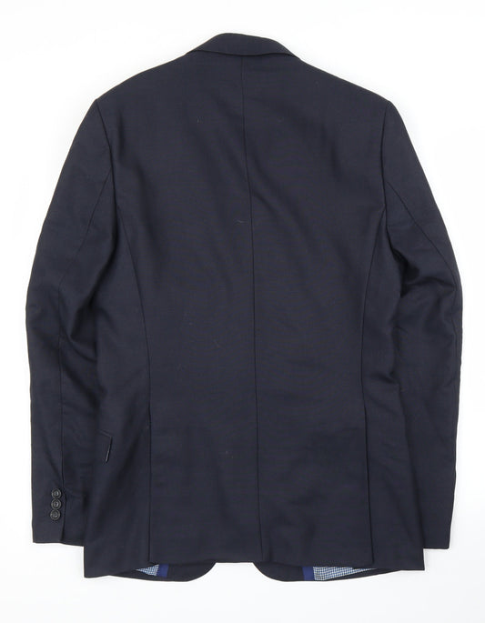 Mens UK Size 38 Zara Regular Blue Suit Jacket