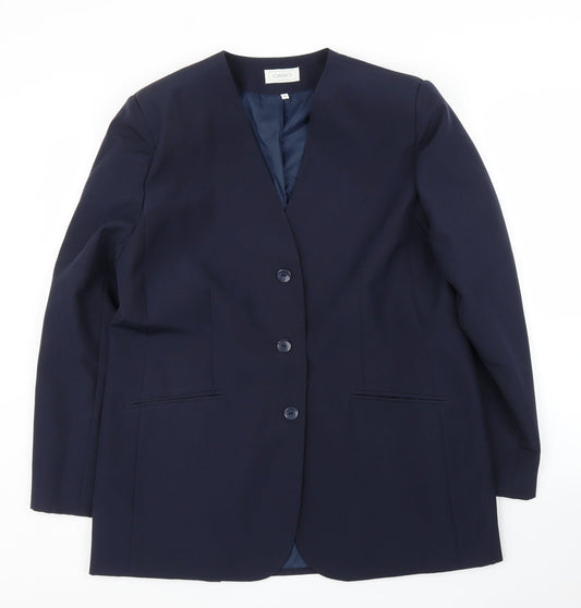 Womens UK Size 16 Classics Regular Blue Blazer