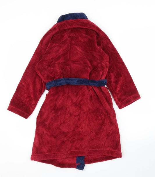 M&S Boys Purple Solid Robe Size 7-8 Years - FCB Barcelona