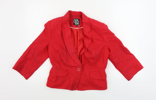 Womens UK Size 10 Debenhams Regular Red Sport Coat