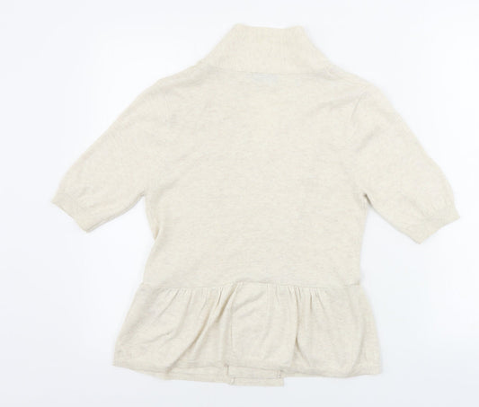Womens UK Size 12 Peacocks Beige Cardigan Jumper