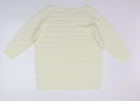 Womens UK Size XL Mia Moda Yellow Pullover Jumper