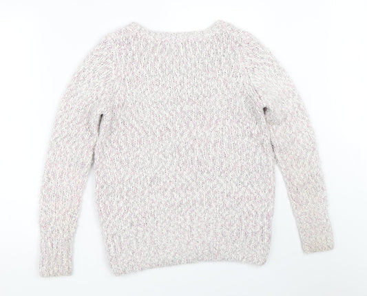 Womens UK Size S Isle Pink Pullover Jumper