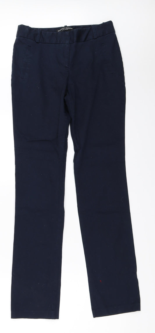 Womens UK Size 10 Dorothy Perkins Regular Fit Blue Trousers