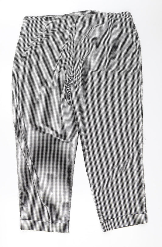 Womens UK Size 18 Casual Club Regular Fit Black Trousers