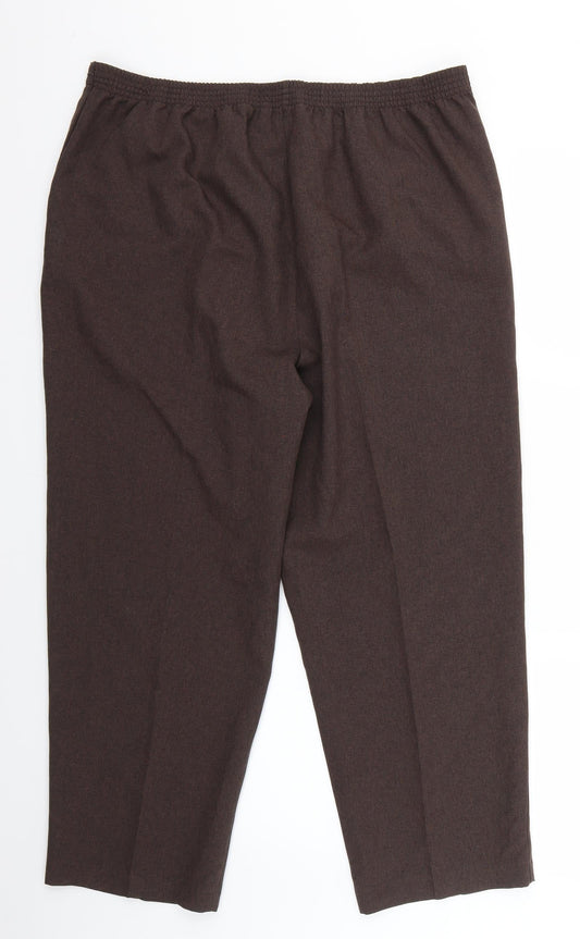 BM Womens Brown Cropped Trousers Size 16 L23 in