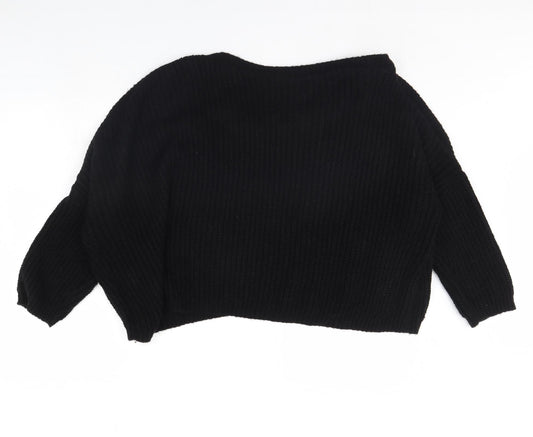 Girl In Mind Womens Black Pullover Jumper Size M