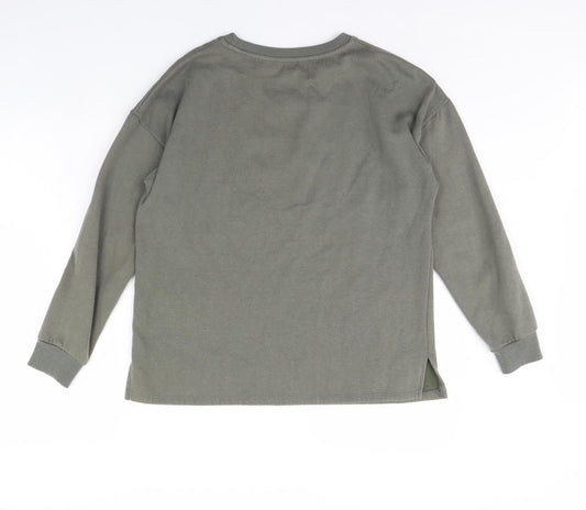 Womens UK Size 14 Papaya Green Pullover Jumper