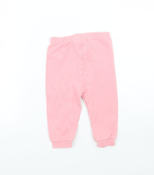 George Girls Pink Sweatpants Trousers Size 9 Months
