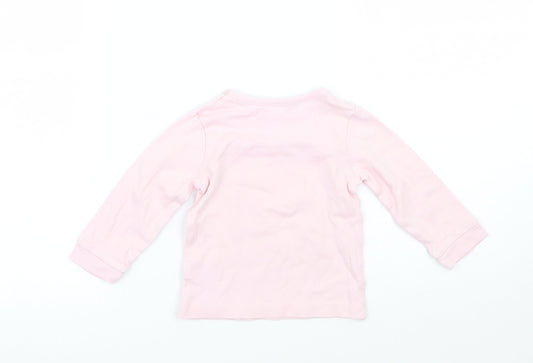 George Girls Pink Basic T-Shirt Size 12-18 Months