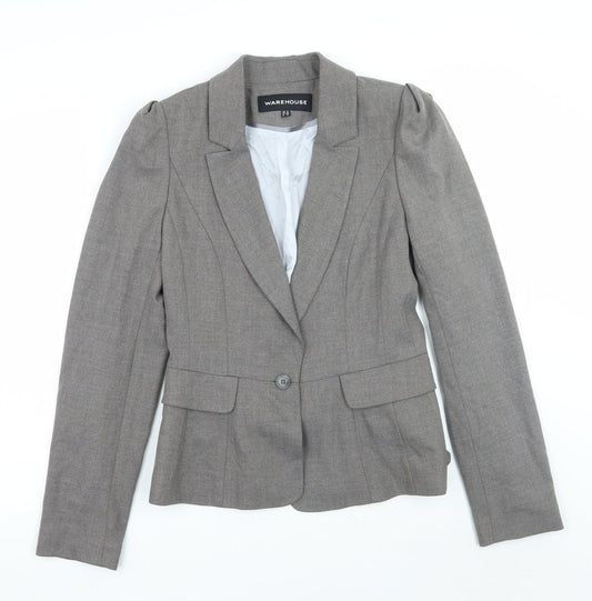 Womens UK Size 10 Warehouse Regular Brown Suit Jacket