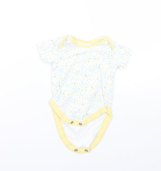 George Girls White Floral Babygrow One-Piece Size 0-3 Months