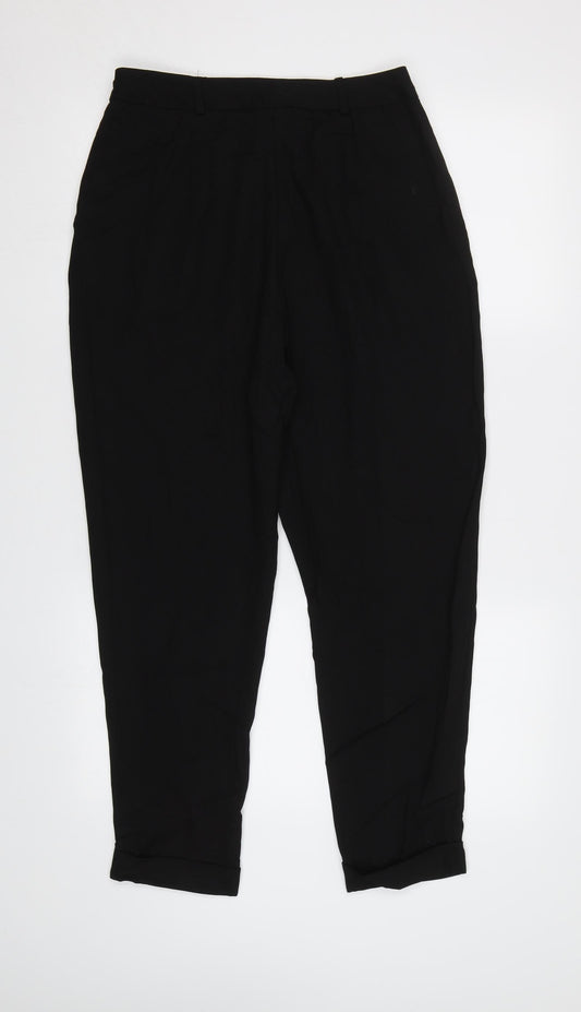 Womens UK Size 10 ASOS Regular Fit Dress Pants Black Trousers