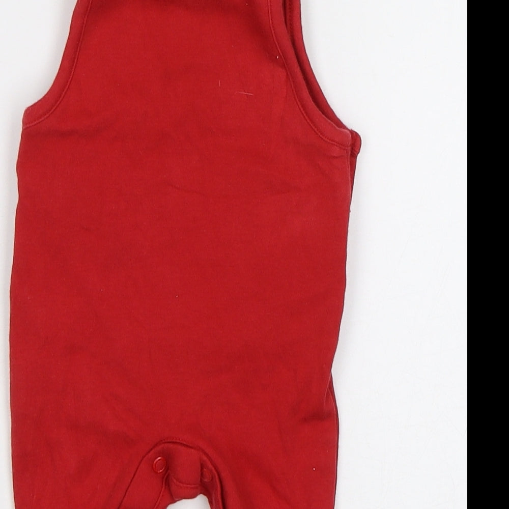 M&S Baby Red Babygrow One-Piece Size 0-3 Months