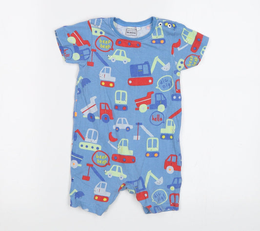Blue Zopo Baby Blue Babygrow One-Piece Size 18 Months - Car print