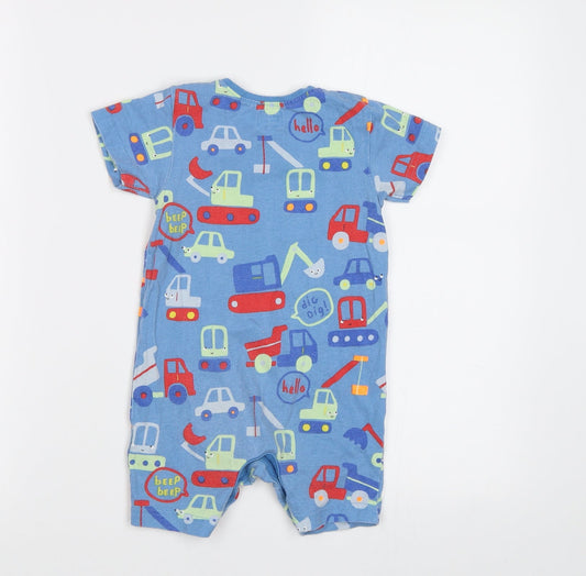 Blue Zopo Baby Blue Babygrow One-Piece Size 18 Months - Car print