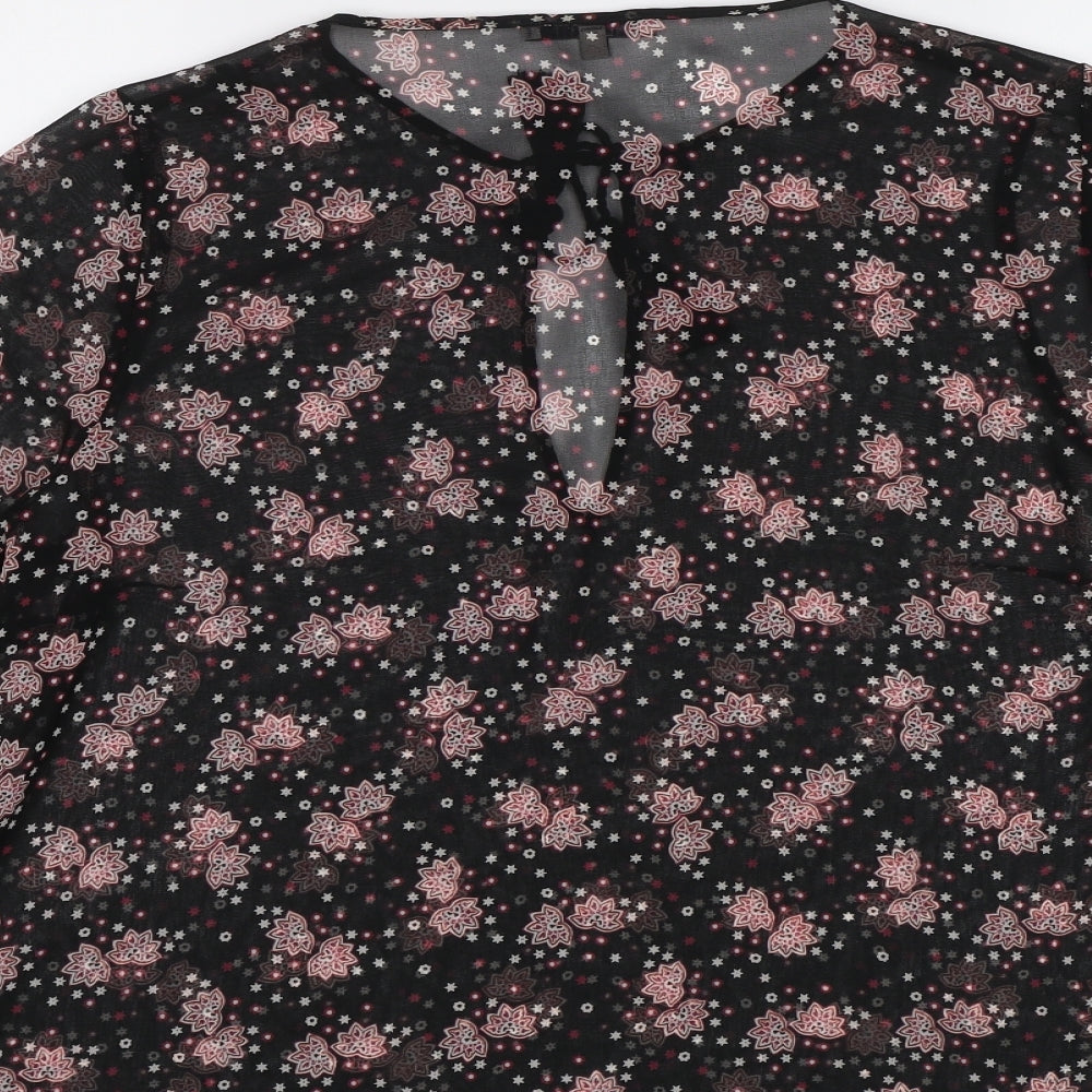 Womens UK Size 12 Limited Edition Black Basic Blouse