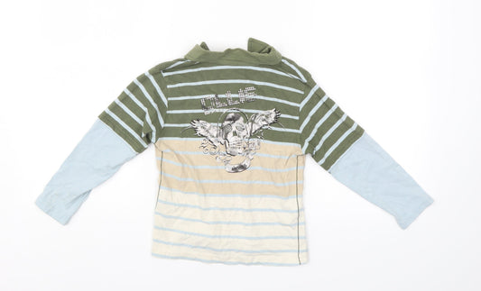 Ollie Boys Multicoloured Striped Basic Polo Size 4 Years