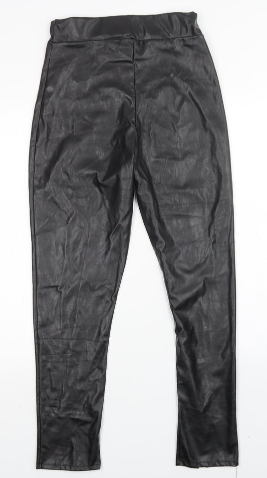 femme luxe Womens Black Trousers Size 10 L27 in