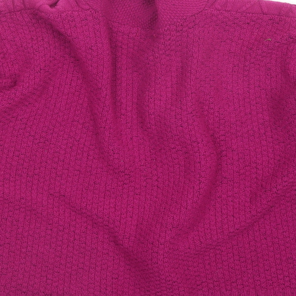 Womens UK Size L fashion Alert Pink Full Zip Jumper