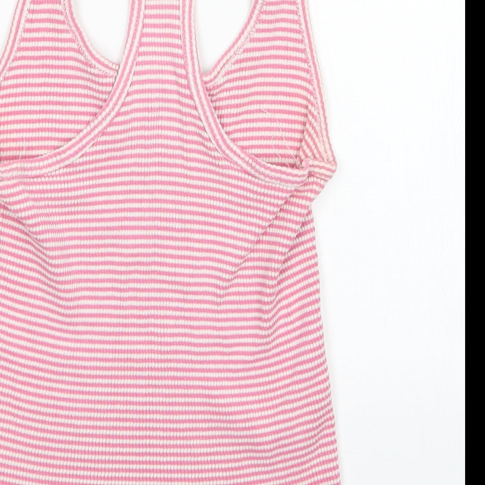 Womens UK Size 10 Preworn Pink Basic Tank
