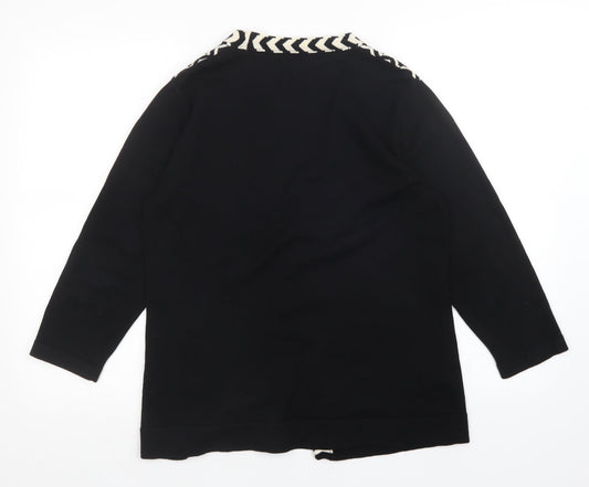 CC Womens Black Striped Cardigan Jumper Size M