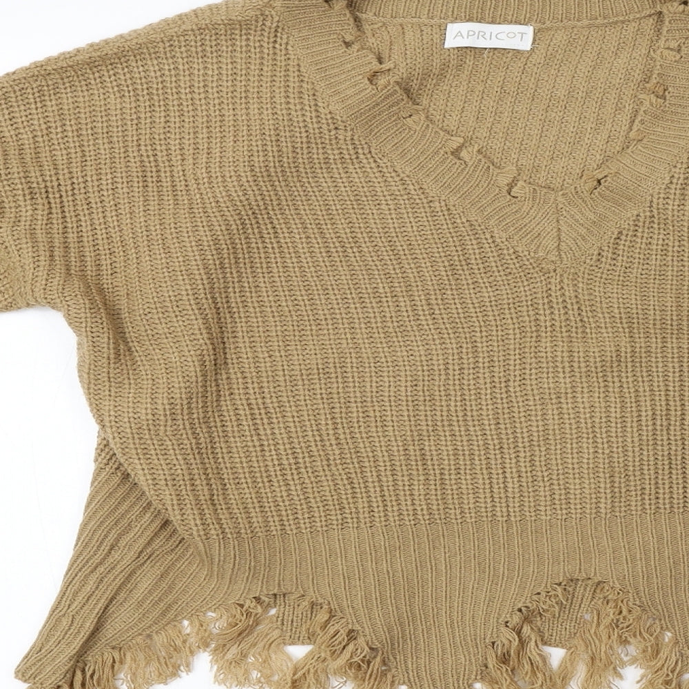 Apricot Womens Brown Knit Pullover Jumper Size 12