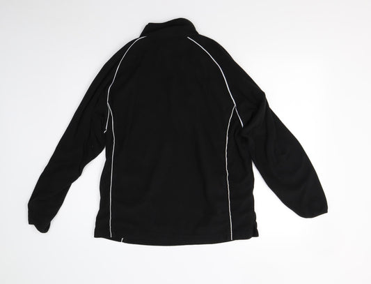 Sportswear International Womens Black Fleece Henley Jumper Size 6