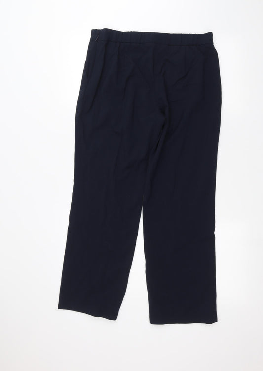 Marks and Spencer Womens Blue Trousers Size 12 L25 in