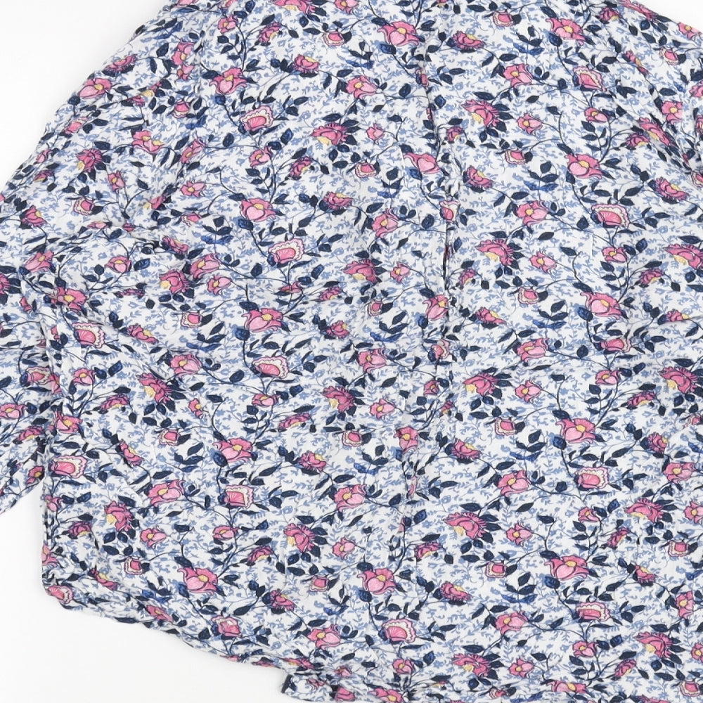 Womens UK Size 12 NEXT White Basic Button-Up