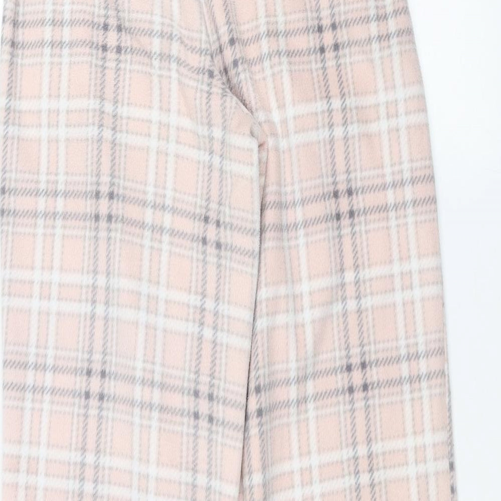 Womens UK Size S Marks and Spencer Regular Fit Pink Trousers