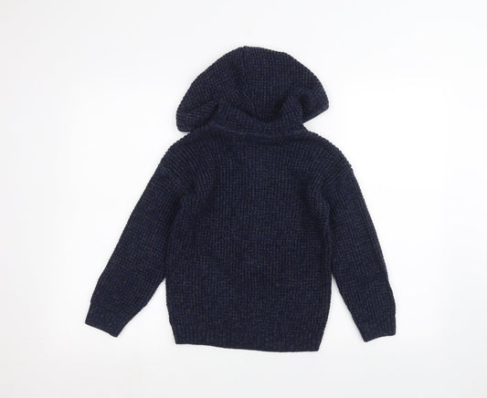 Mini Club Boys Blue Full Zip Hoodie Size 5-6 Years