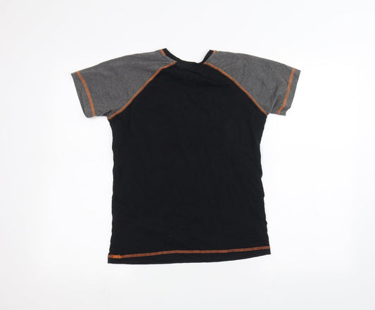 Matalan Boys Black Basic T-Shirt Size 11 Years