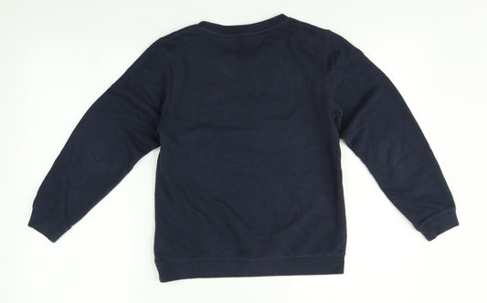 H&M Girls Blue Pullover Sweatshirt Size 9-10 Years - Olaf