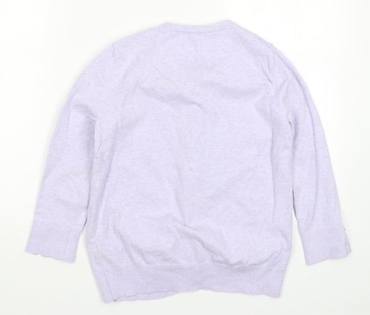 Womens UK Size 10 M&Co Purple Cardigan Jumper