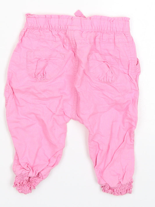 NEXT Girls Pink Capri Trousers Size 6-9 Months
