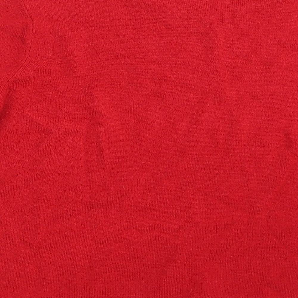 Womens UK Size L BM Red Pullover Jumper